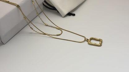 Dual Strand Necklace -18k Gold plated