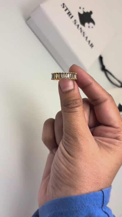 AD Stone Adjustable Ring- Anti Tarnish.