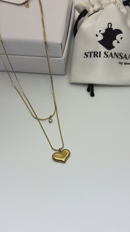 Double Layered Pendant-18k Gold Plated