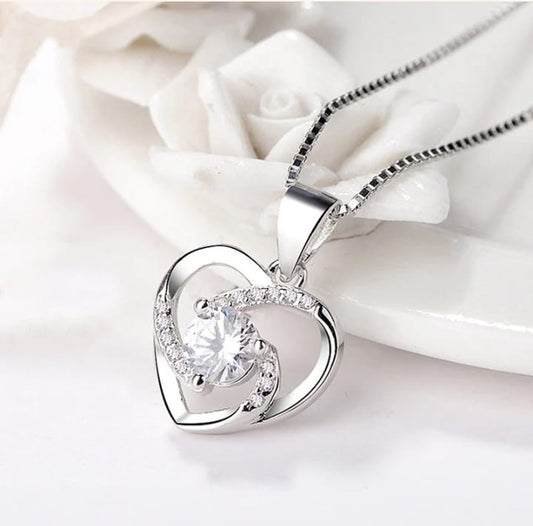 Silver Love Pendant-Anti Tarnish.