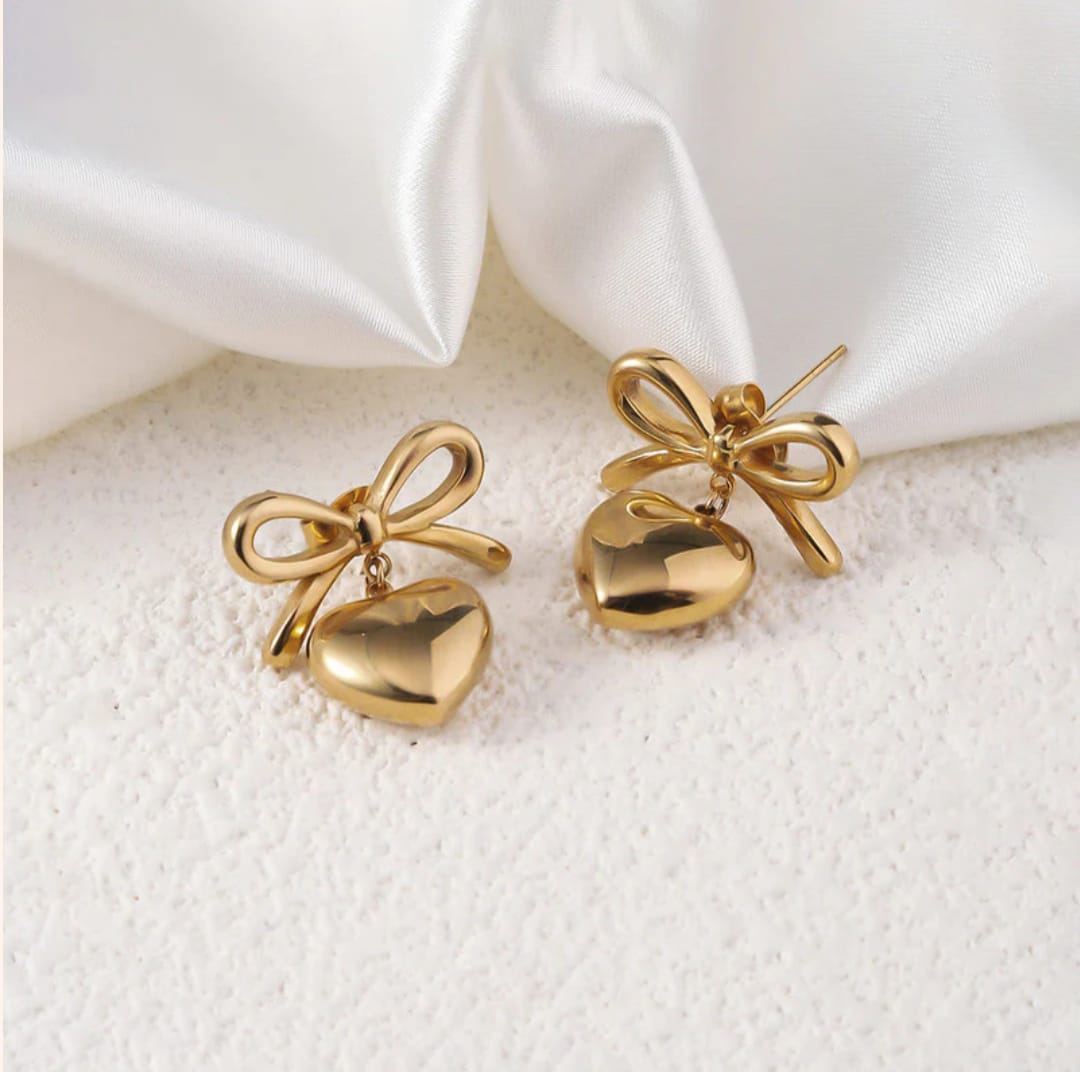 Bow Earring-18k Gold Plated