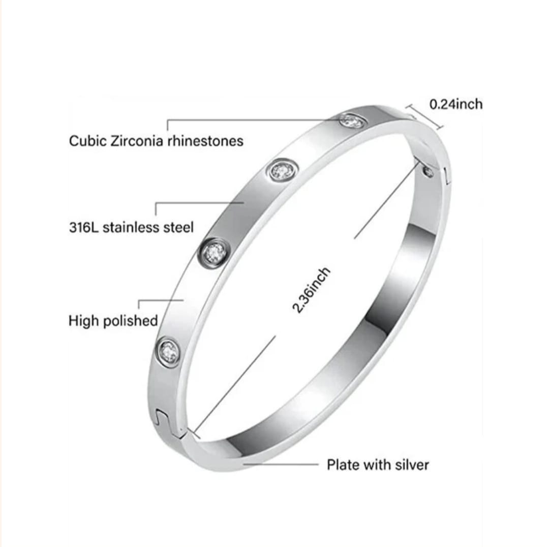 Love AD Bracelet- Silver Plating