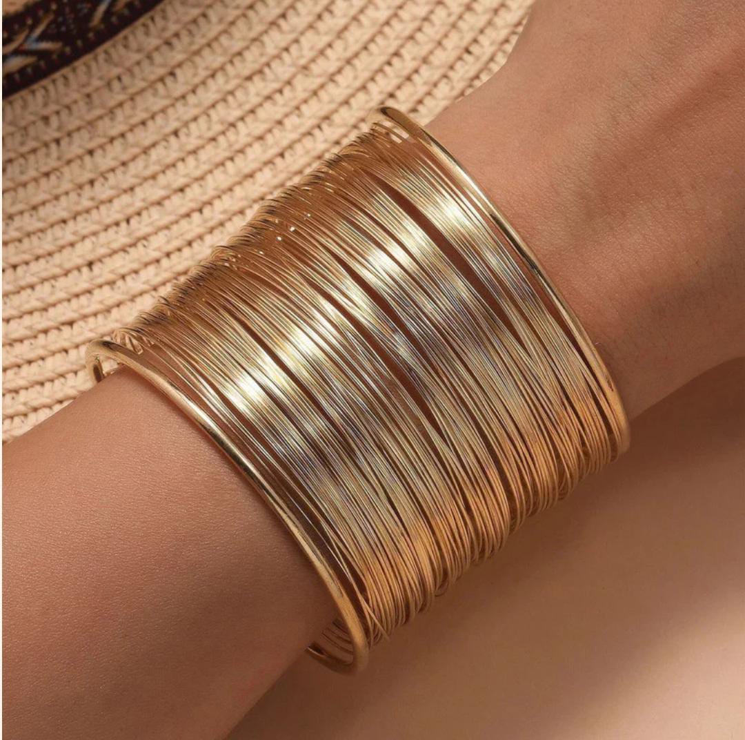 Mesh Design Bracelet -18k Gold plated