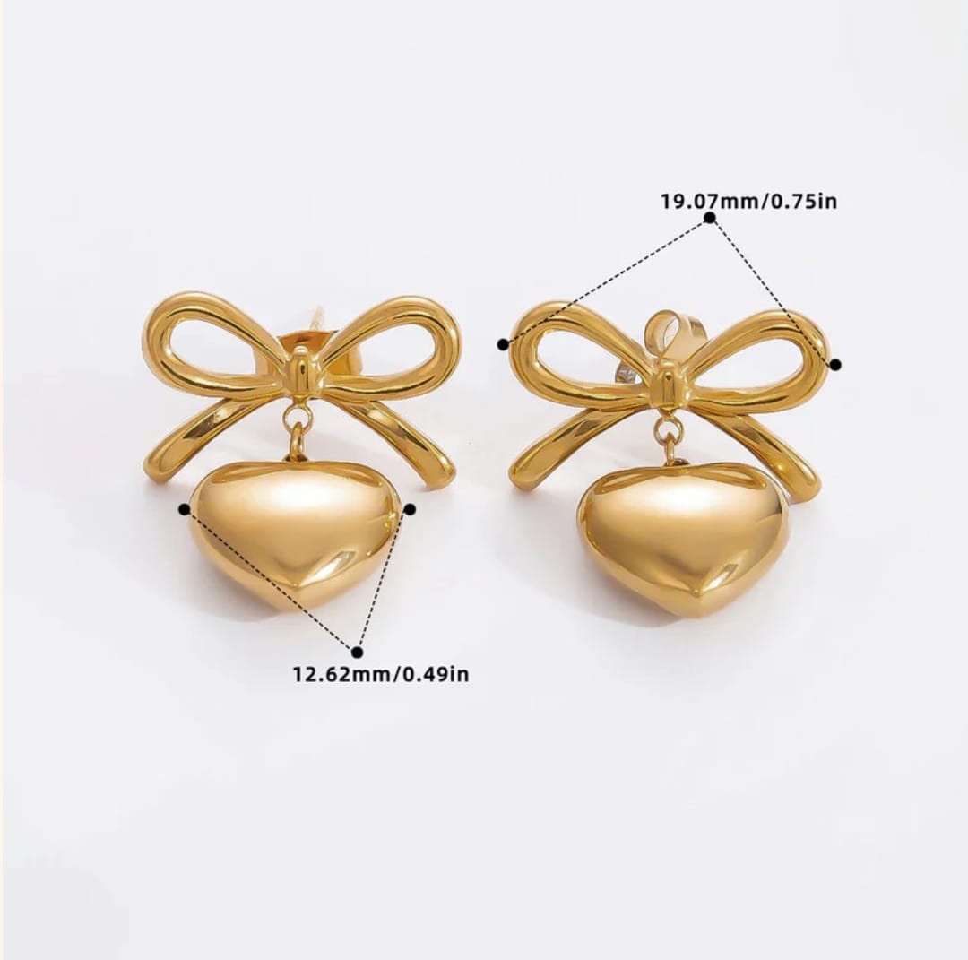 Bow Earring-18k Gold Plated