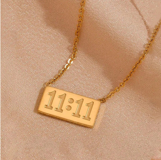 11:11 Angel Wish Pendant -18k Gold plated