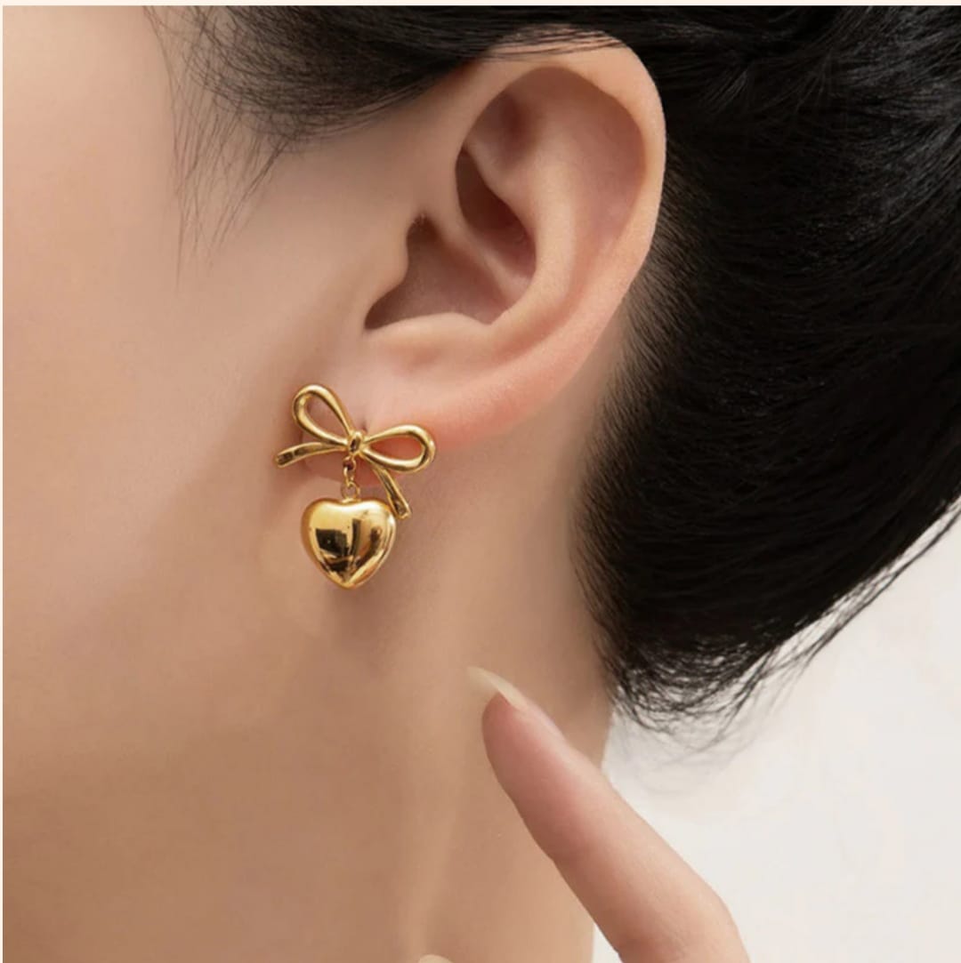 Bow Earring-18k Gold Plated