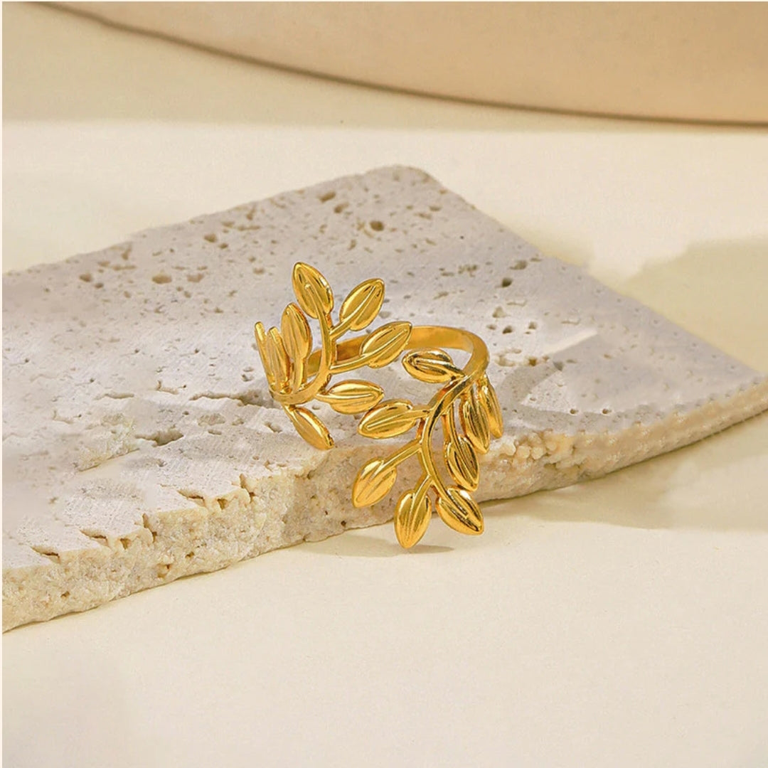 Leaf- Ring Anti Tarnish