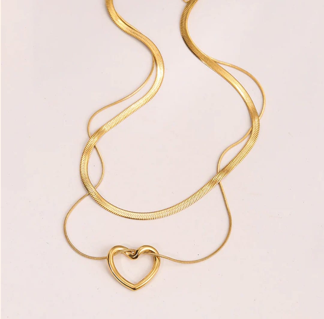 Double Layered Snake Chain-18k Gold Plated