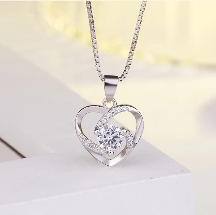Silver Love Pendant-Anti Tarnish.