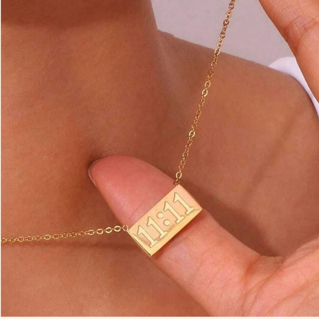 11:11 Angel Wish Pendant -18k Gold plated