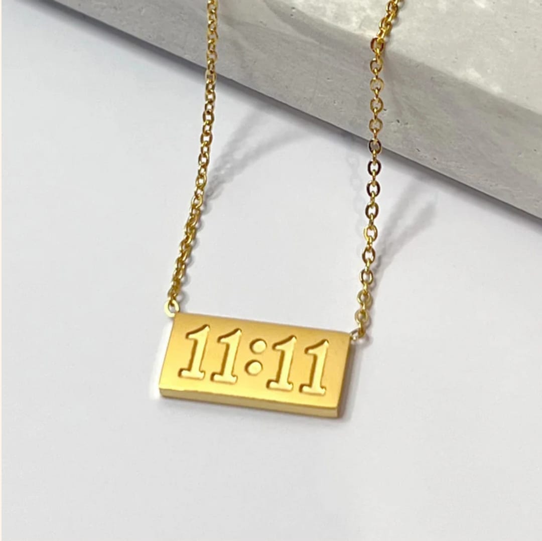11:11 Angel Wish Pendant -18k Gold plated