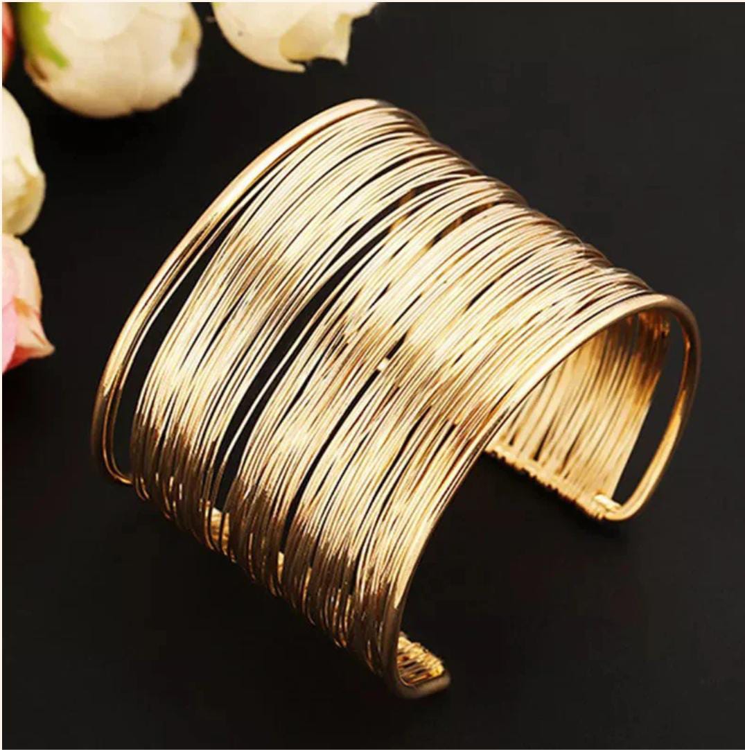 Mesh Design Bracelet -18k Gold plated
