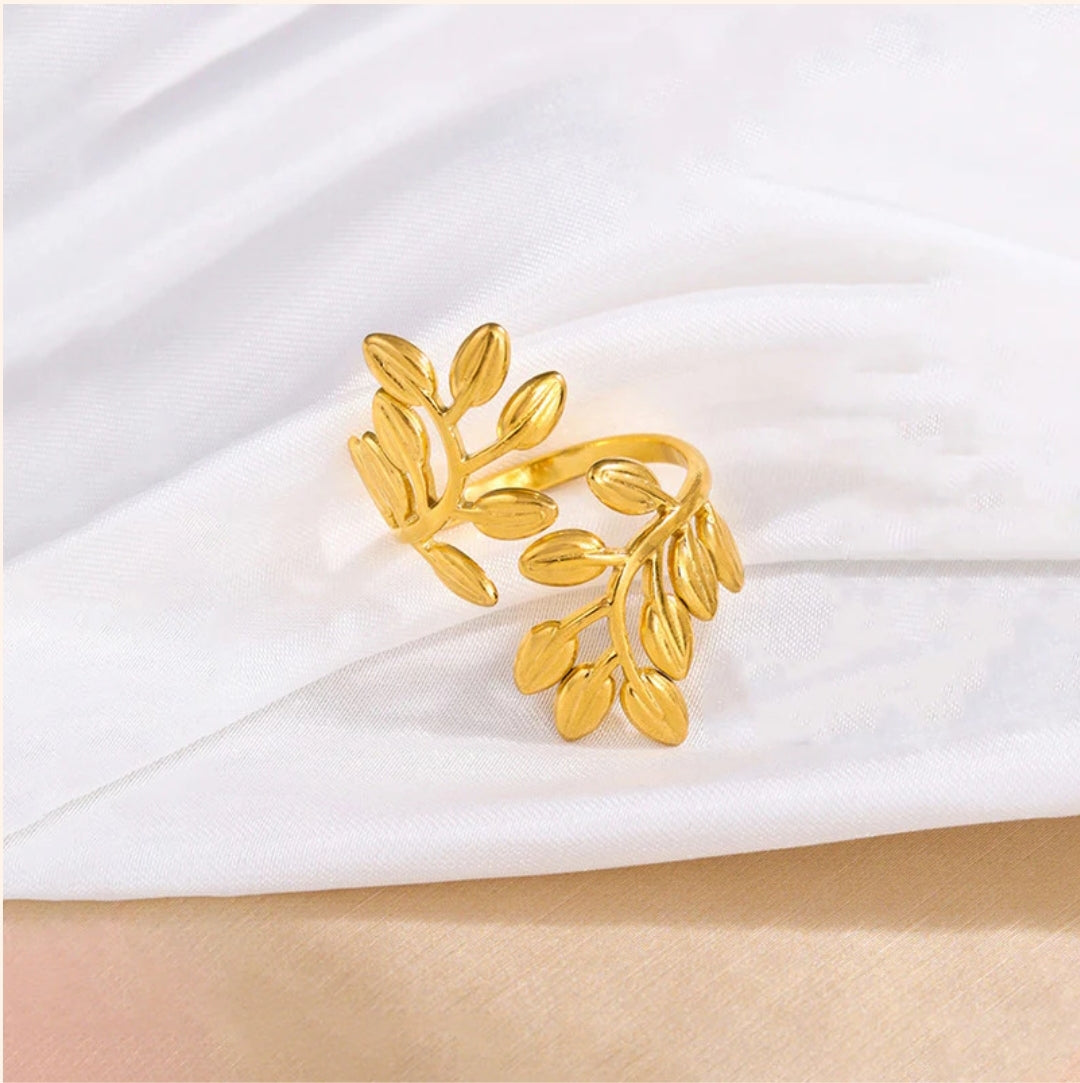 Leaf- Ring Anti Tarnish
