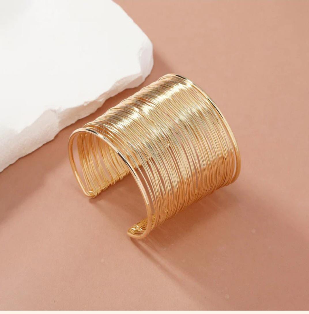 Mesh Design Bracelet -18k Gold plated