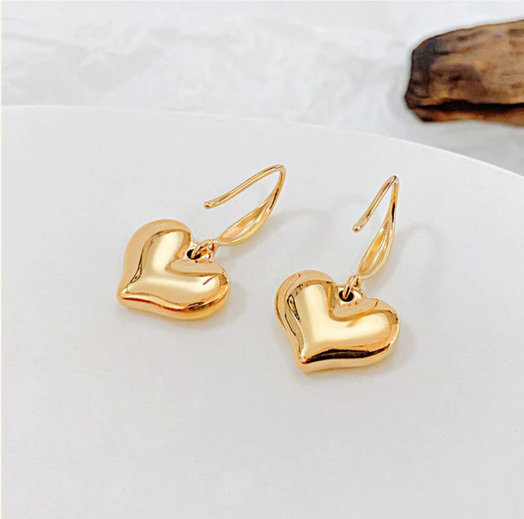 Heart Themed Earings -18k Gold plated