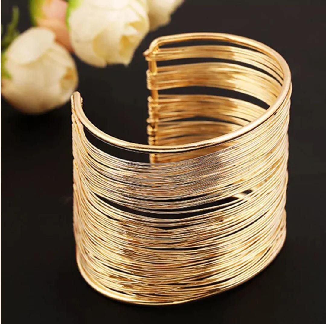 Mesh Design Bracelet -18k Gold plated