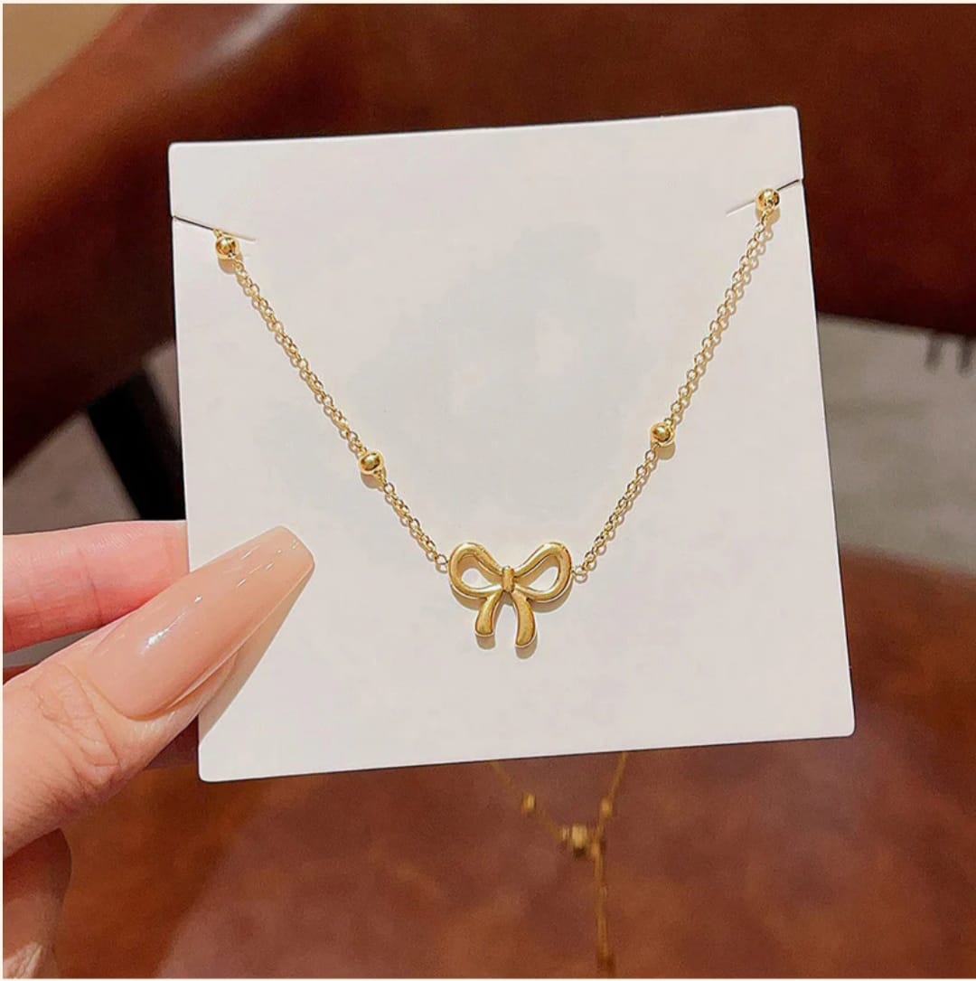 Infinity Bow Pendant-18k Gold Plated