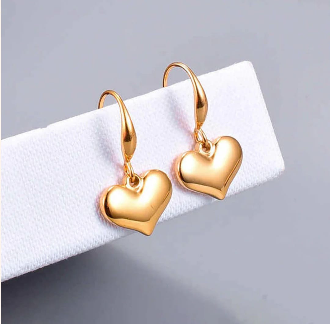 Heart Themed Earings -18k Gold plated