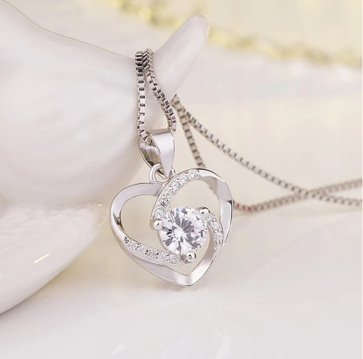 Silver Love Pendant-Anti Tarnish.