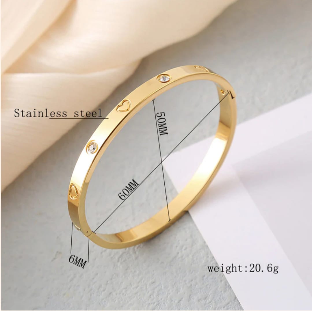 AD Stone Bracelet -18k Gold plated