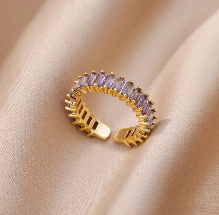AD Stone Adjustable Ring- Anti Tarnish.