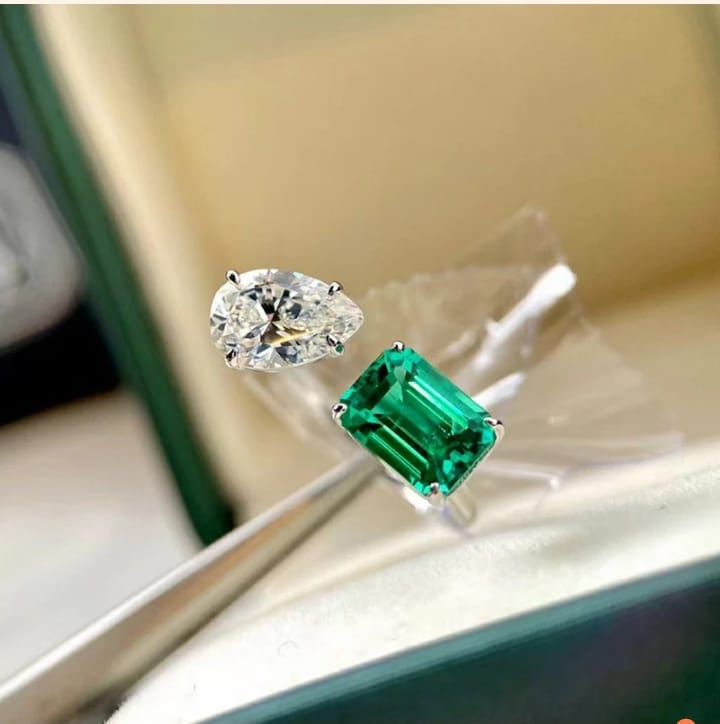 AD- Green Stone Ring Anti Tarnish