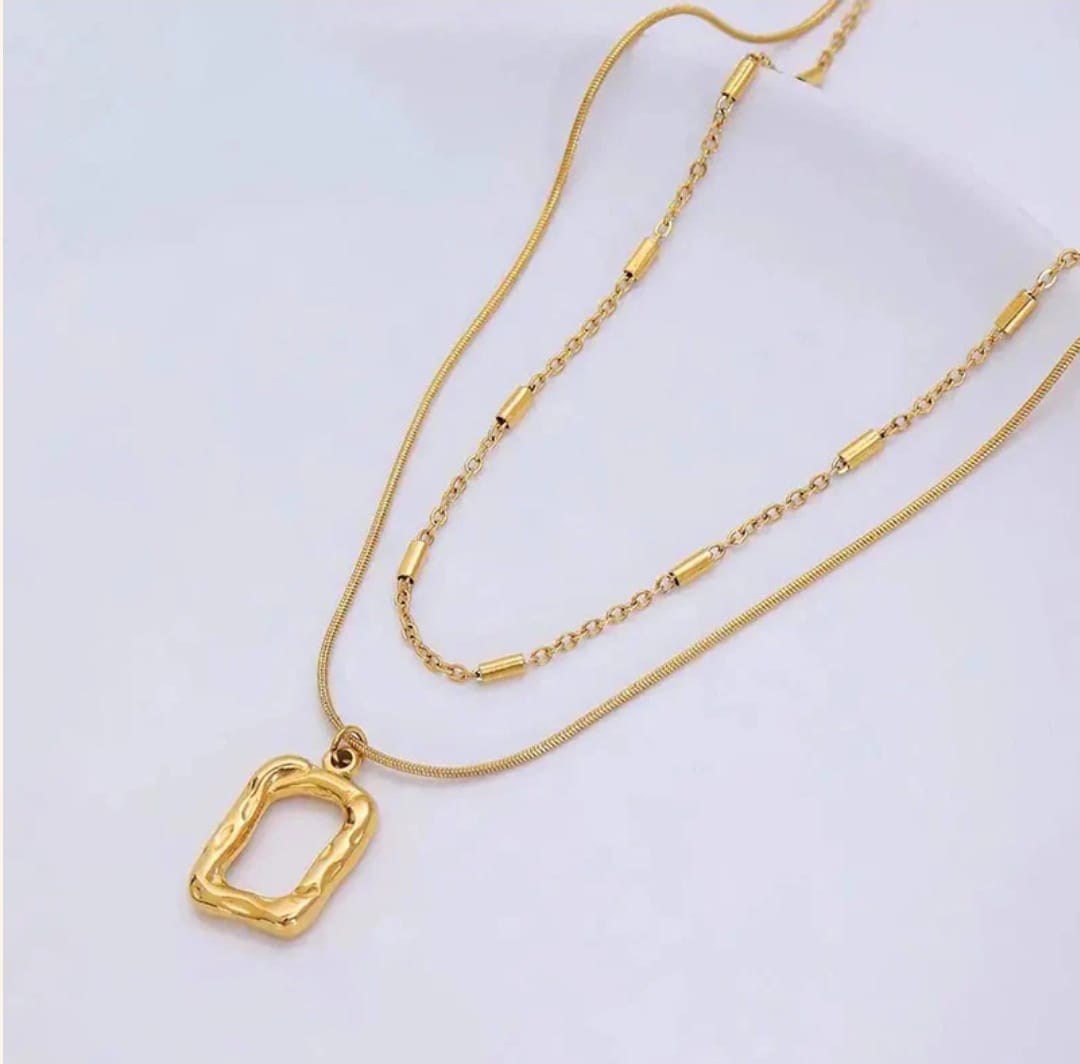 Dual Strand Necklace -18k Gold plated