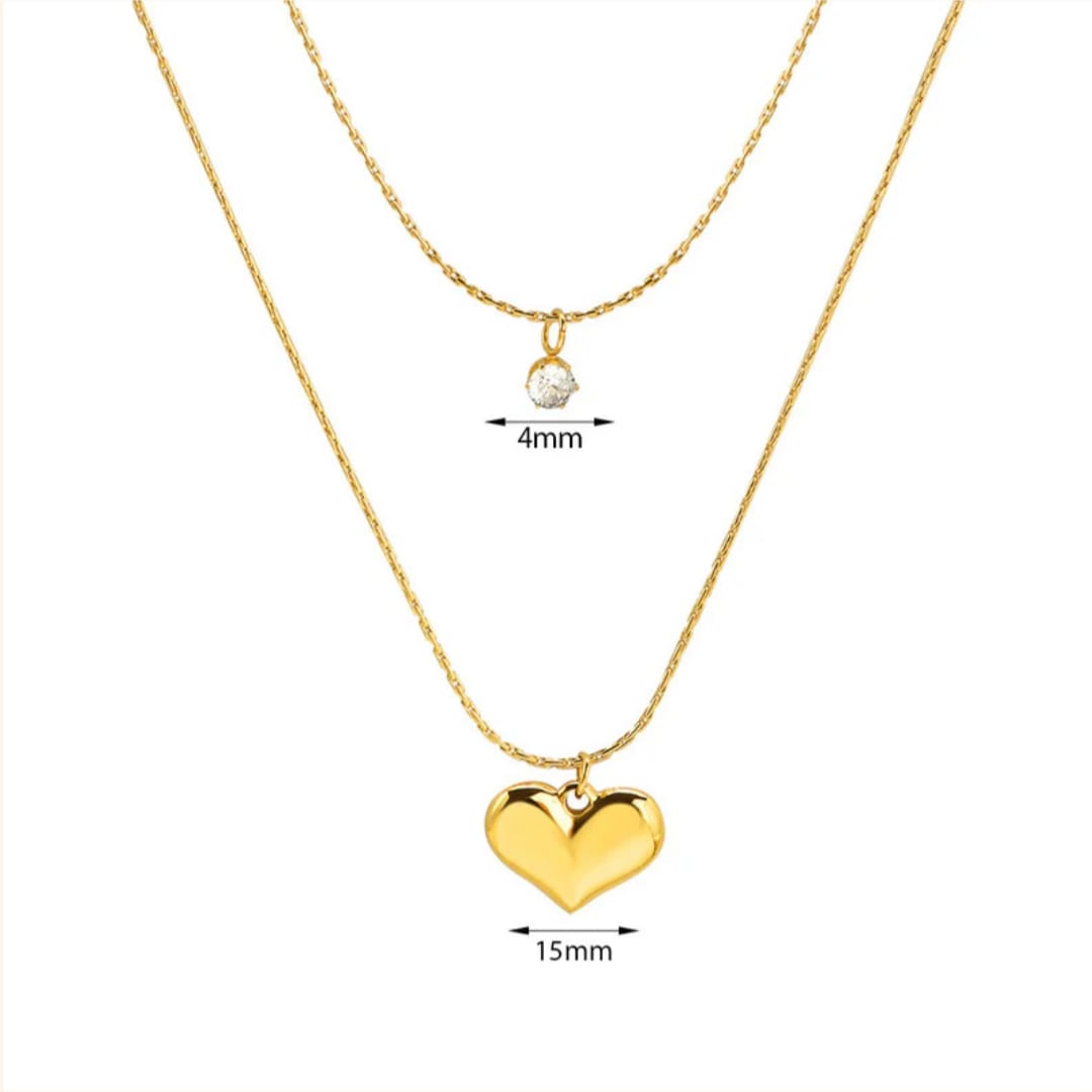 Double Layered Pendant-18k Gold Plated