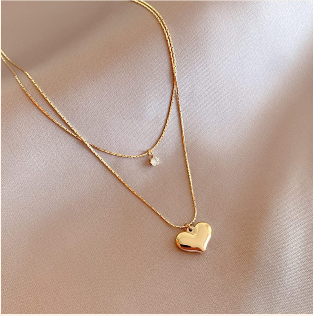 Double Layered Pendant-18k Gold Plated
