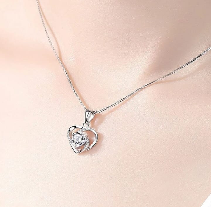 Silver Love Pendant-Anti Tarnish.