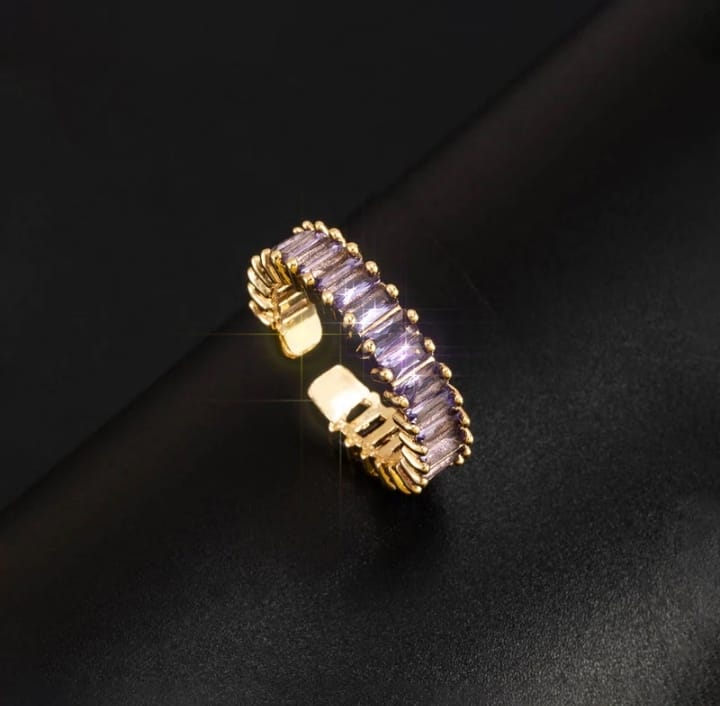 AD Stone Adjustable Ring- Anti Tarnish.