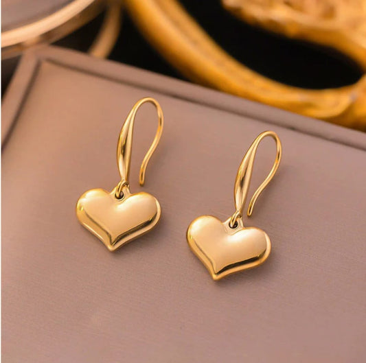 Heart Themed Earings -18k Gold plated