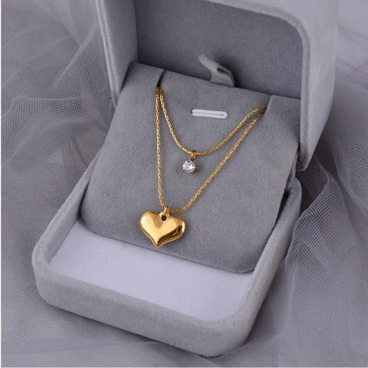 Double Layered Pendant-18k Gold Plated